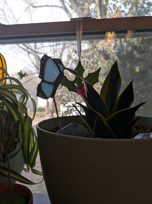 Stained Glass Butterfly plant stake